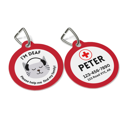 Pet Tag - Medical Tag for Deaf Cats