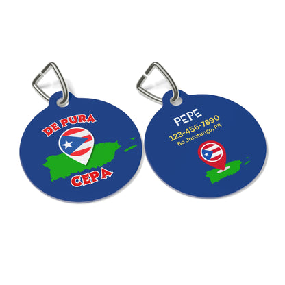 De Pura Cepa - Puerto Rican Personalized Pet ID Tag