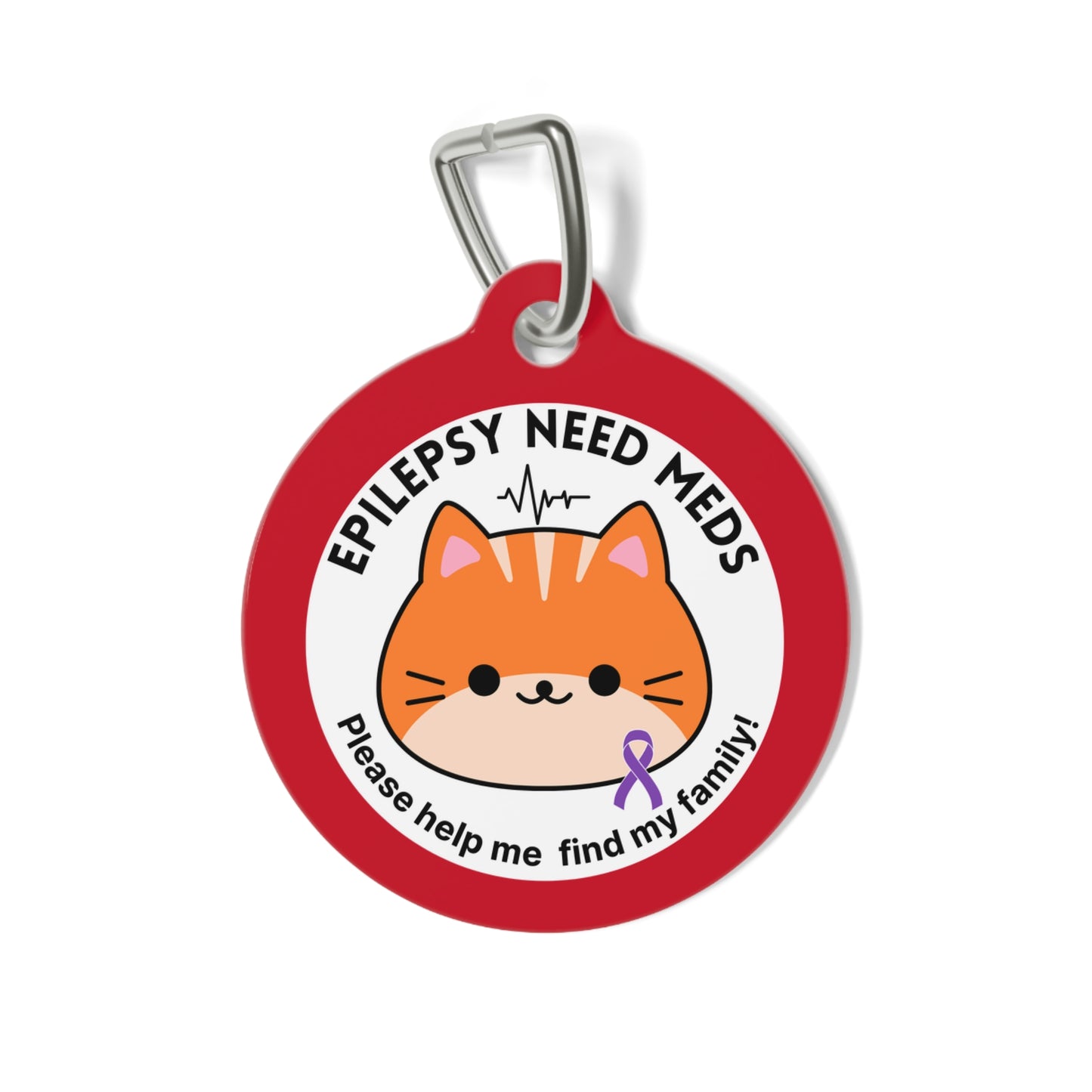 Medical Pet Tag for Cats with Epilepsy