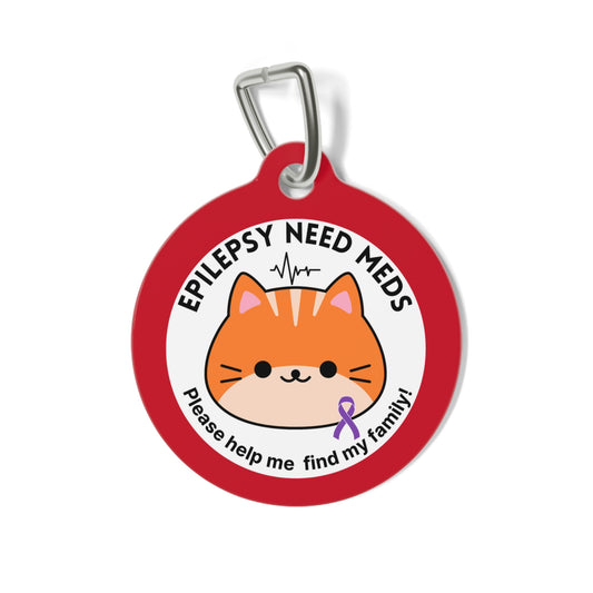 Medical Pet Tag for Cats with Epilepsy