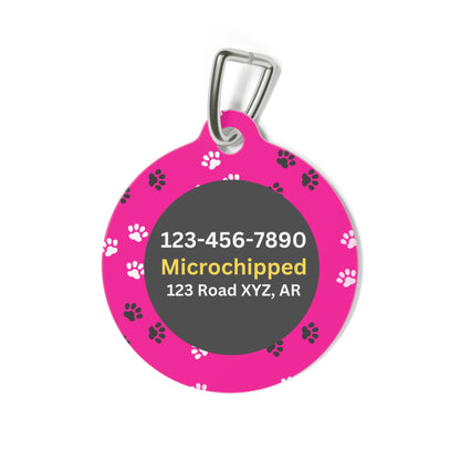 Pet Tag - Funny Escape Artist in Pink for Dogs
