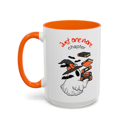 Halloween Coffee Mug - "Just One More Chapter" Bookish Spooky Accent Mug (11/15oz)
