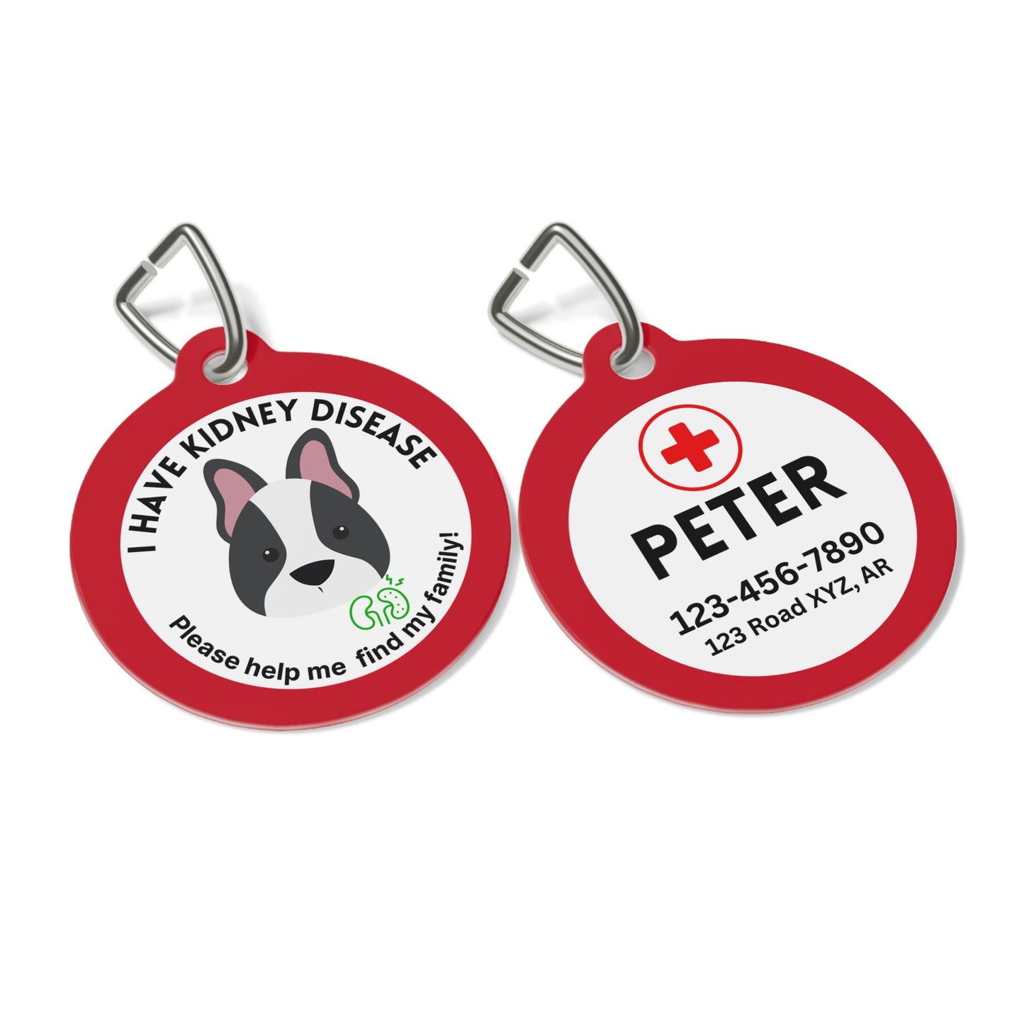Pet Tag - Personalized Kidney Disease Medical Alert Dogs