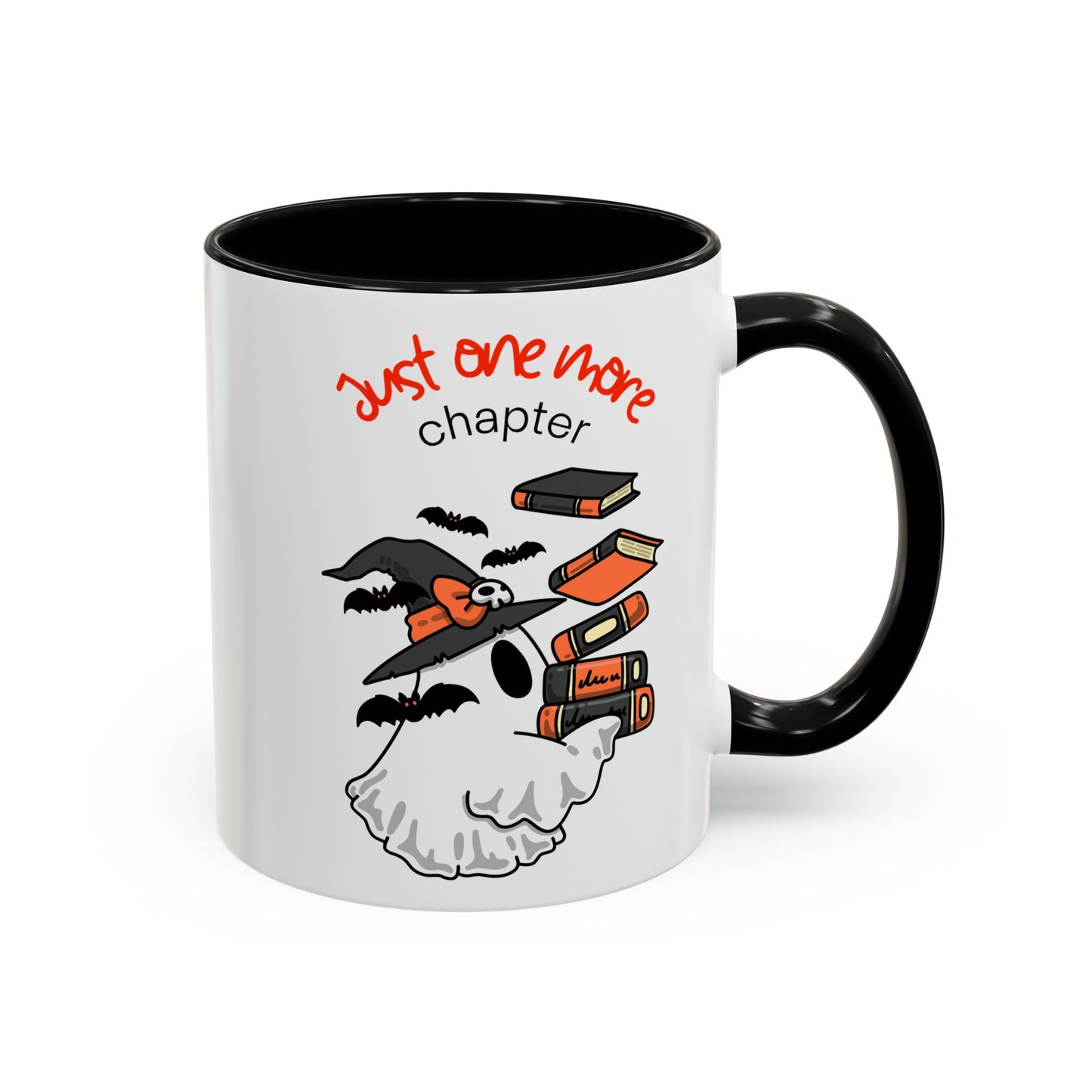 Halloween Coffee Mug - "Just One More Chapter" Bookish Spooky Accent Mug (11/15oz)