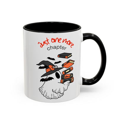Halloween Coffee Mug - "Just One More Chapter" Bookish Spooky Accent Mug (11/15oz)