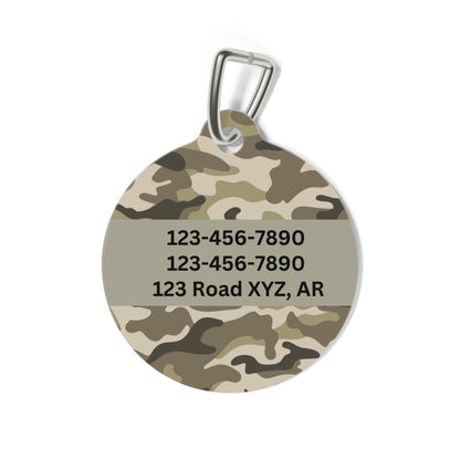 Pet Tag Camuflage Id Tag