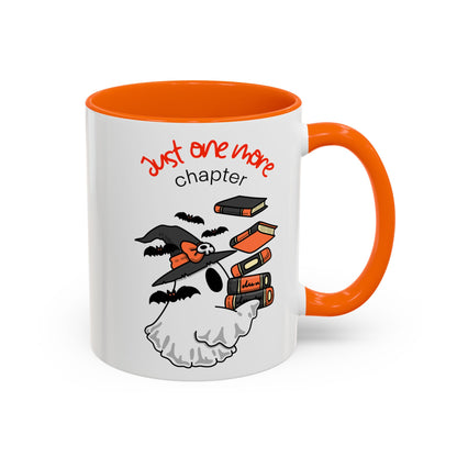 Halloween Coffee Mug - "Just One More Chapter" Bookish Spooky Accent Mug (11/15oz)