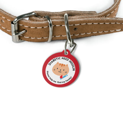 Pet Tag - Medical Pet Id for Diabetic Cats