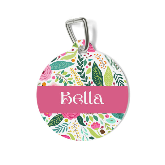 Pet Tag - Floral Pet Id Tag