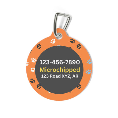 Pet Tag - Escape Artist in Orange