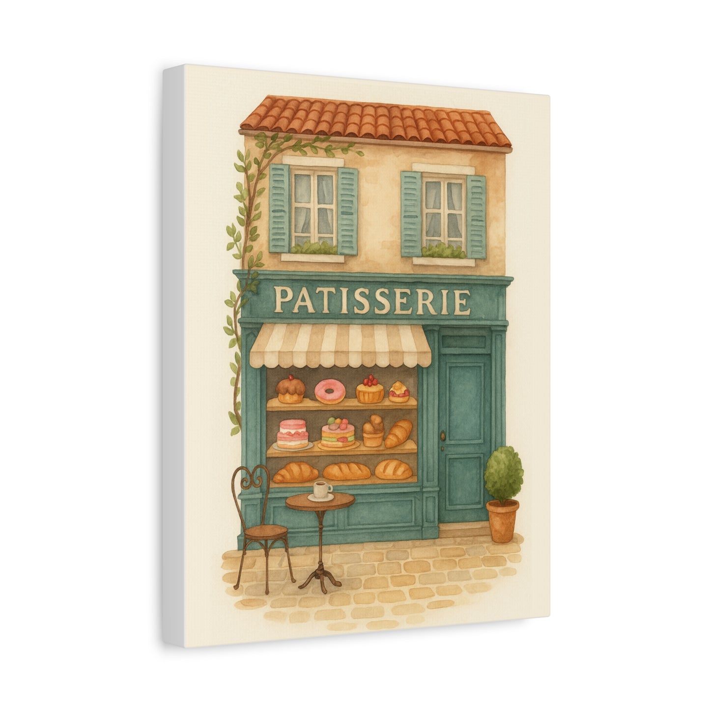 French Patisserie Art Canvas Wall Decor