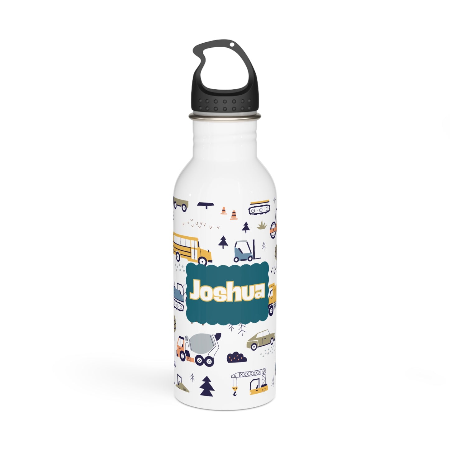 Personalized Children's Water Bottle with Truck Pattern 20oz