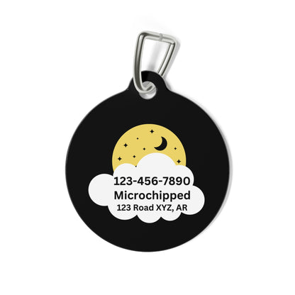 Pet Tag - Moon and Stars Design