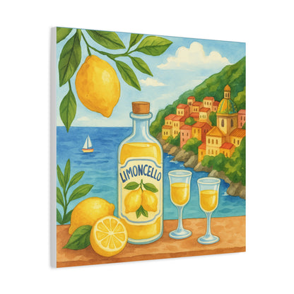 Italian Coastal Decor - Limoncello Canvas Art Print