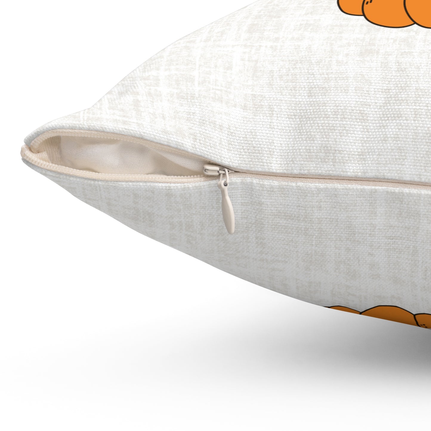 Pumpkin Season Cute Cat in Pumpkin Decorative Pillow
