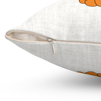 Pumpkin Season Cute Cat in Pumpkin Decorative Pillow