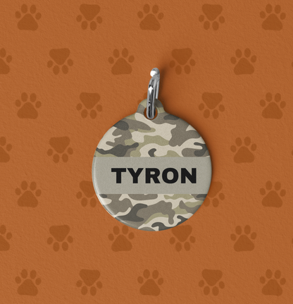 Pet Tag Camuflage Id Tag
