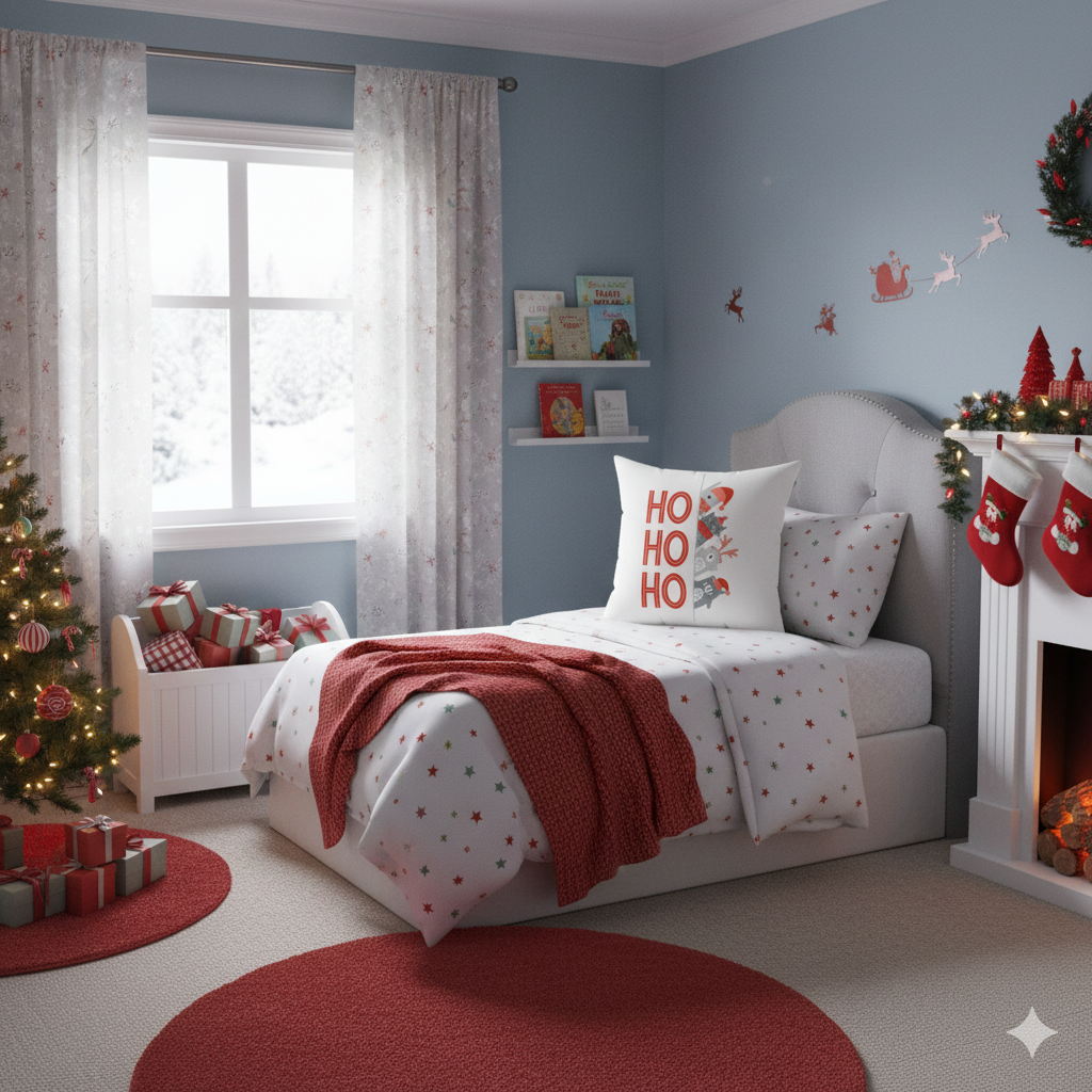 Christmas Critters HO HO HO Decorative Pillow