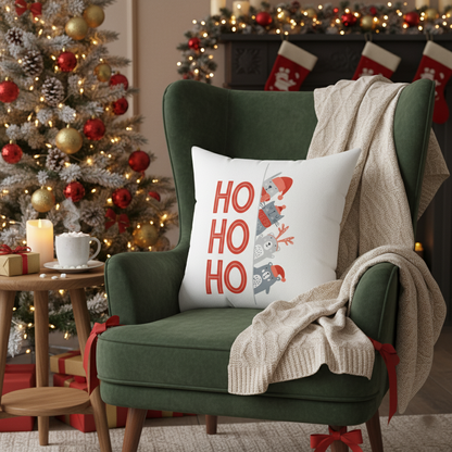 Christmas Critters HO HO HO Decorative Pillow