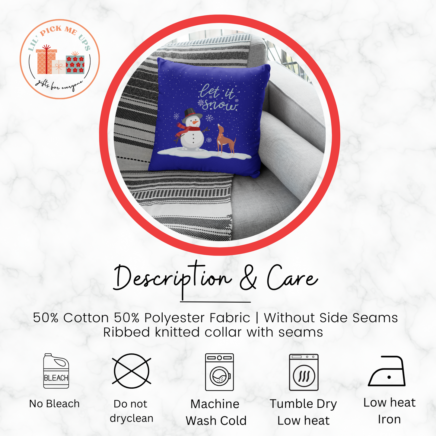 Christmas Critters HO HO HO Decorative Pillow