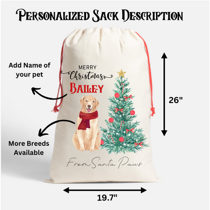 Personalized Dog Christmas Sack