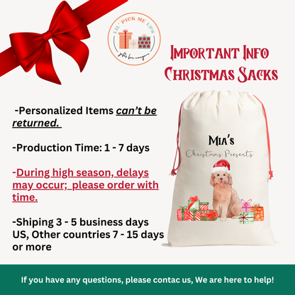 Personalized Dog Christmas Sack