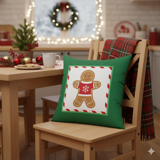 Gingerbread Man Decorative Pillow