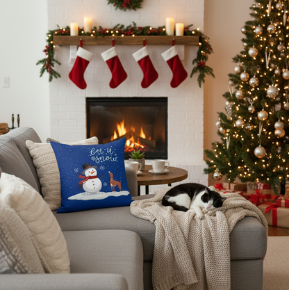 Let it snow Christmas Decorative Pillow