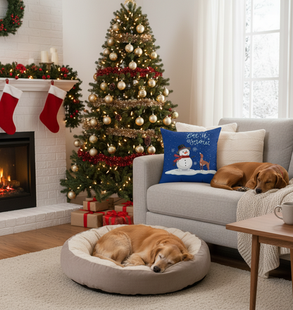 Let it snow Christmas Decorative Pillow