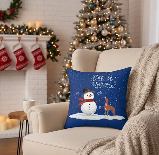 Let it snow Christmas Decorative Pillow