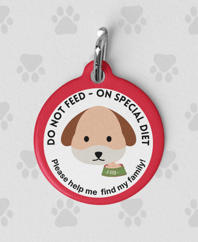 Pet Tag - Do Not Feed On Special Diet for Dogs