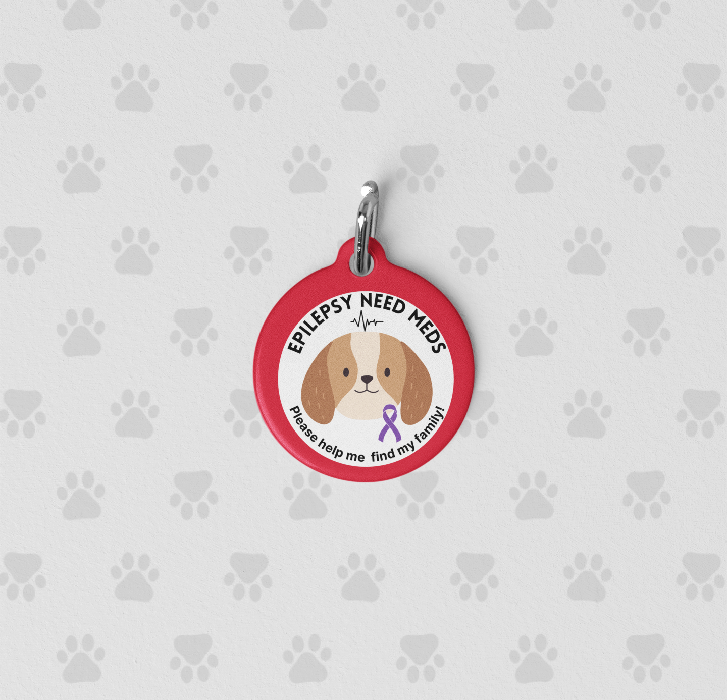 Pet Id Tag - Medical Tag for Dogs with Epilepsy