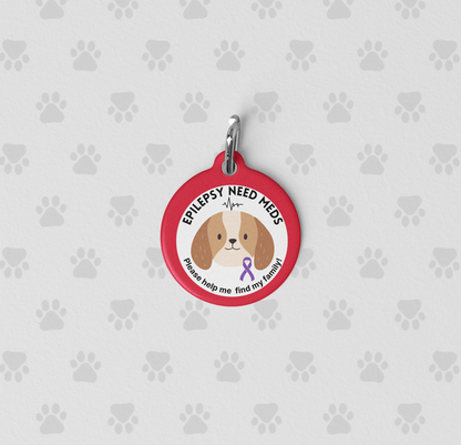 Pet Id Tag - Medical Tag for Dogs with Epilepsy