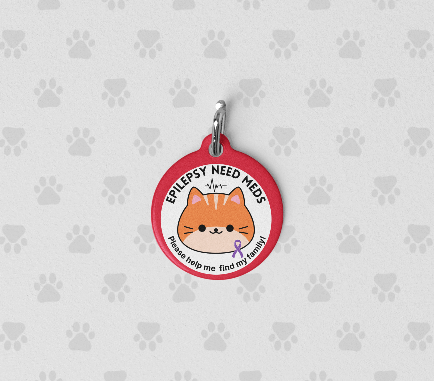 Medical Pet Tag for Cats with Epilepsy