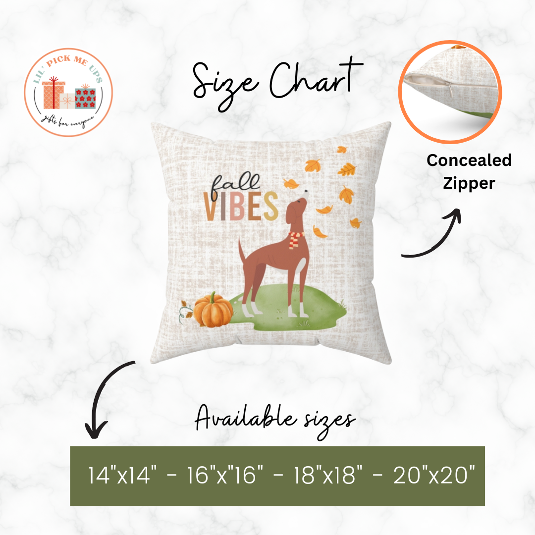 Fall Vibes with Dog Decorative Pillow