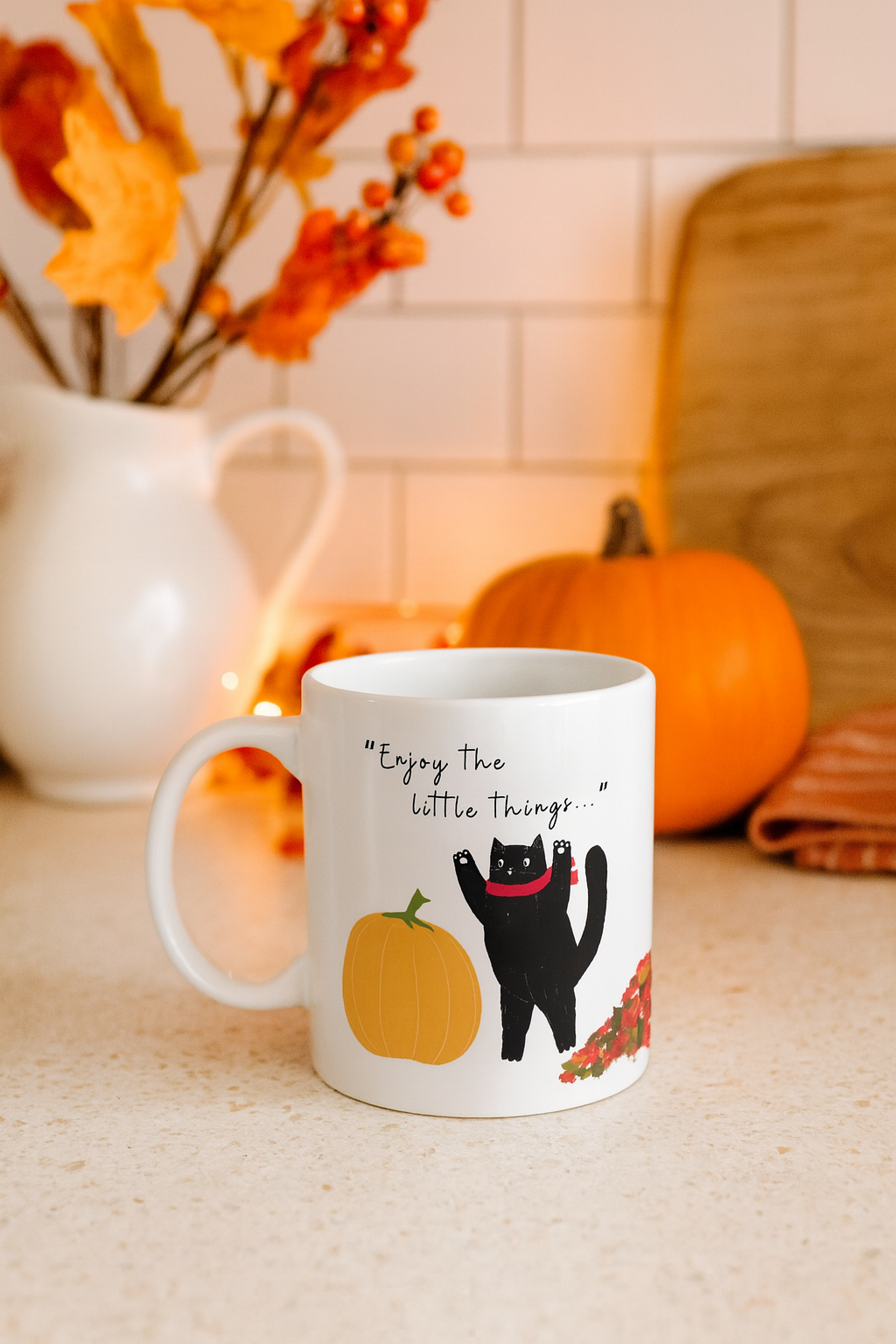 Autumn Cat Autumn Ceramic Mug