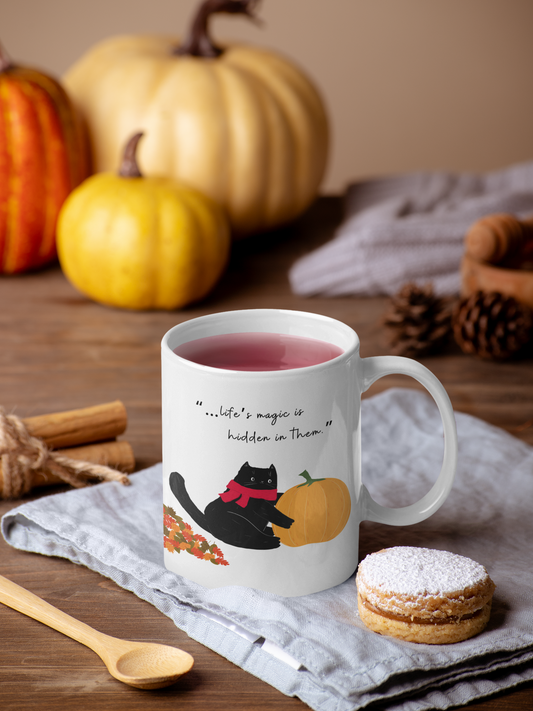 Autumn Cat Autumn Ceramic Mug