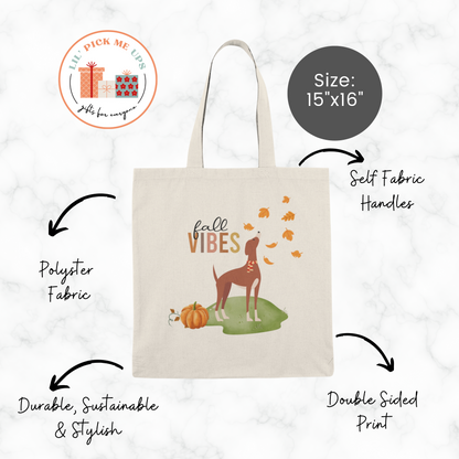 Fall Vibes Dog Tote Bag