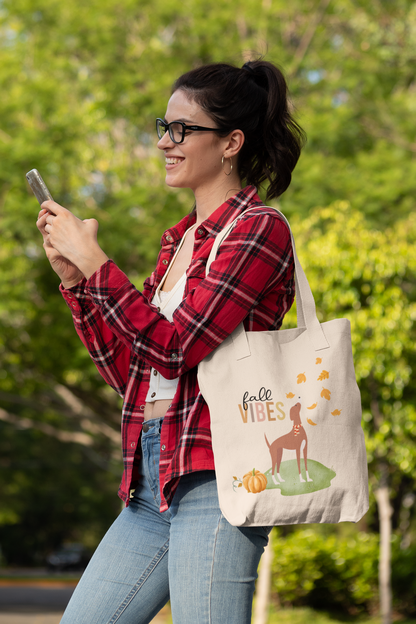 Fall Vibes Dog Tote Bag