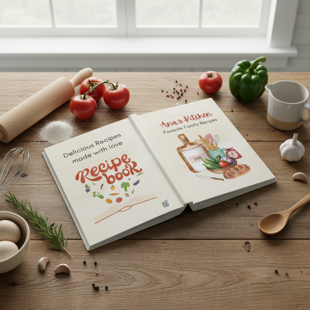 Personalized Favorite Family Recipes Hardcover Kitchen Recipe Book