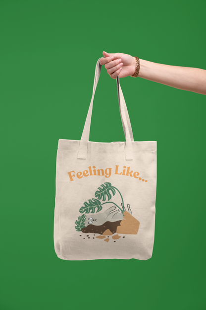 Feeling Like Natural Cotton Canva Tote Bag
