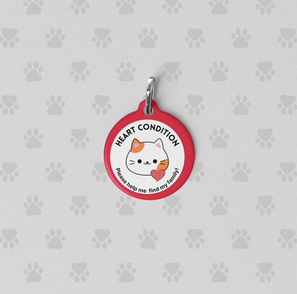 Pet Tag - Medical Id for Cats with Heart Condition