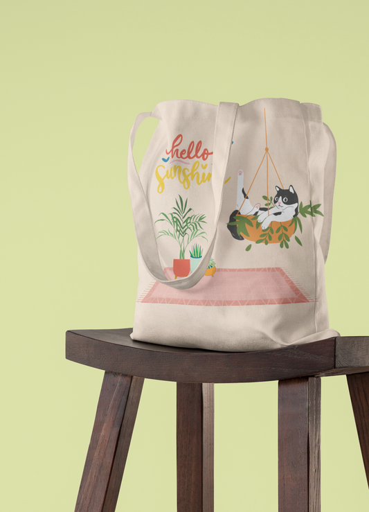 Hello Sunshine Boho Style Tote Bag