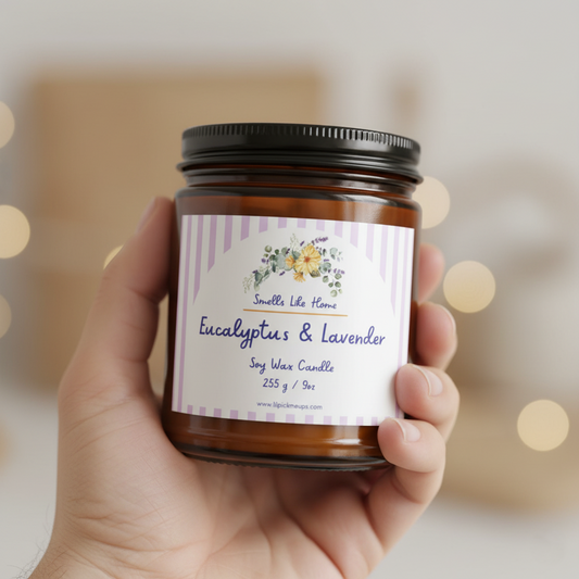 Smells Like Home Eucalyptus & Lavender Scented Jar (9oz)
