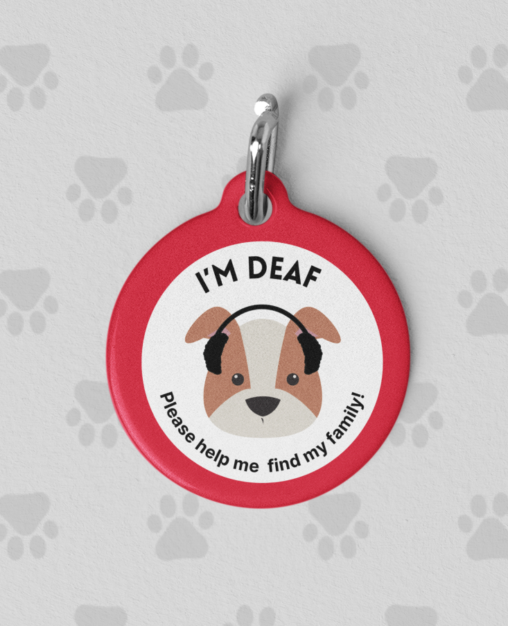 Pet Tag - Medical Tag for Deaf Dogs