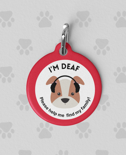 Pet Tag - Medical Tag for Deaf Dogs