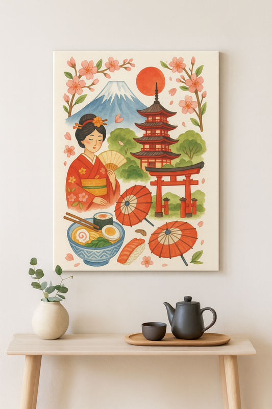 Japan Inspired Canvas Wall Art