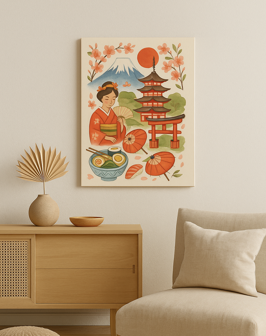 Japan Inspired Canvas Wall Art