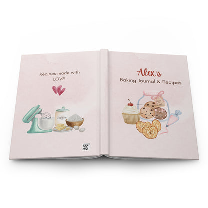 Personalized Baking Journal & Recipes Hardcover Notebook