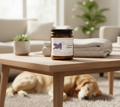 Funny Scented Candle Light Me Up When the Dog Farts (9oz)